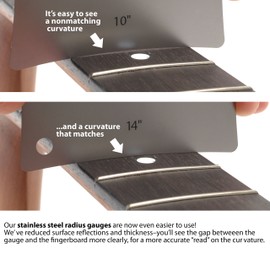 StewMac Radius Gauges, Notched and Smooth - Set of 6
