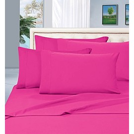 Elegant Comfort Wrinkle & Fade Resistant 1500 Thread Count Egyptian Quality Luxury 3-Piece Duvet Cover Set, King/California King, Pink