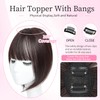 Cesomeey Hair Topper Clip in Bangs, 360° 3D Cover Hair