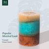 Beach House 3-Layer Mottled Pillar Candle