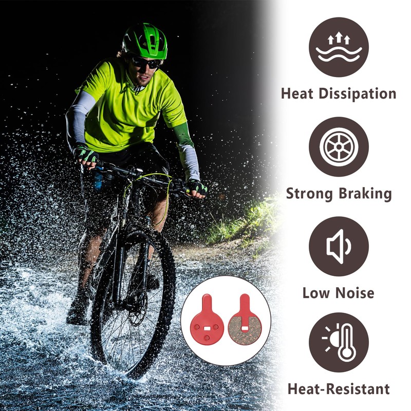 12 Stück Bremsbeläge Fahrrad, Fahrrad Scheibenbremsbeläge Halbmetall für BB5 M446