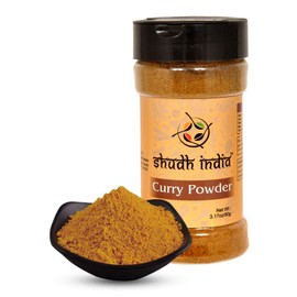 Shudh India Curry Powder (23-Spice Indian Blend) 3.17oz(90g) PET Jar ~ All Natural | Vegan | No Colors | Gluten Friendly | NON-GMO | Indian Origin