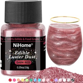 NiHome Polvo Con Purpurina Comestible De Grado Alimenticio, Polvo Brillante, Metálico, Elegante, Para Decoración De Alimentos, Espolvorear Polvo Brillante Para Bebida, Vino, Bebida, Pastel,