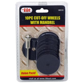 IIT 80510 Cut-Off Wheels with Mandrel, 10-Piece