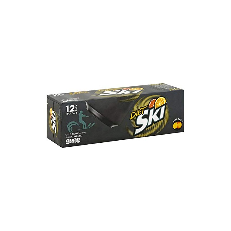 DIET Ski Lemon Orange Citrus Soda, 12 Ounce (12 Cans)