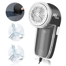 Fabric Shaver Lint Remover, AW union USB Powered Lint Shaver Efficiently Remove Lints from Fabrics, Clothes, Upholstery - 71" Cord - 2 Replacement Blade - Gray