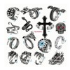 15pcs Rings Set Vintage Snake Skull Shaped Adjust Opening Alloy