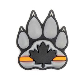 PVC Morale Patch - Canadian K9 - Thin Orange Line 2"x2.5" - Supporting Search & Rescue