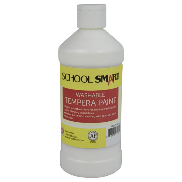 School Smart SS211-705 Washable Tempera Paint, Pint, Grade: Kindergarten to