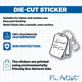 Suriel Tea Co Sticker ACOTAR Sticker Suriel Sticker Vinyl Die Cut Sticker for Car Rear View Mirror Laptop Phone Water Bottle Guitar Helmet Gift Idea