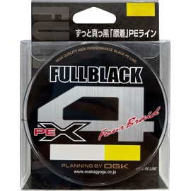 OGK OGFKX42300 Osaka Fishing Gear, Full Black PE X4, No. 2/300M