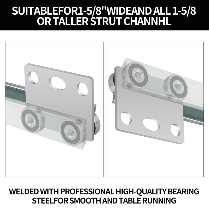 BIAXJUNY 4 Wheel Trolley Assembly Rollers, Bearing Trolley Assembly for
