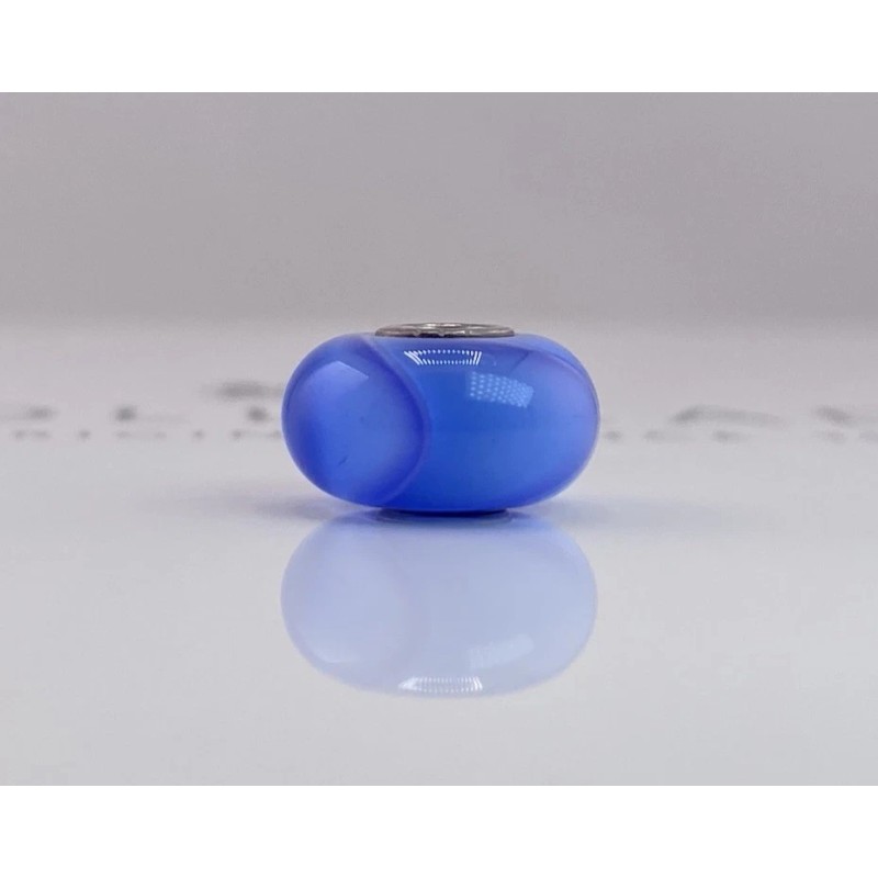 Trollbeads Blue Armadillo Glass Bead Sterling Silver Core