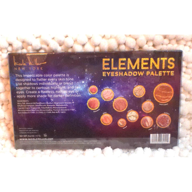 Nicole Miller Elements Eyeshadow Palette, 0.6 oz