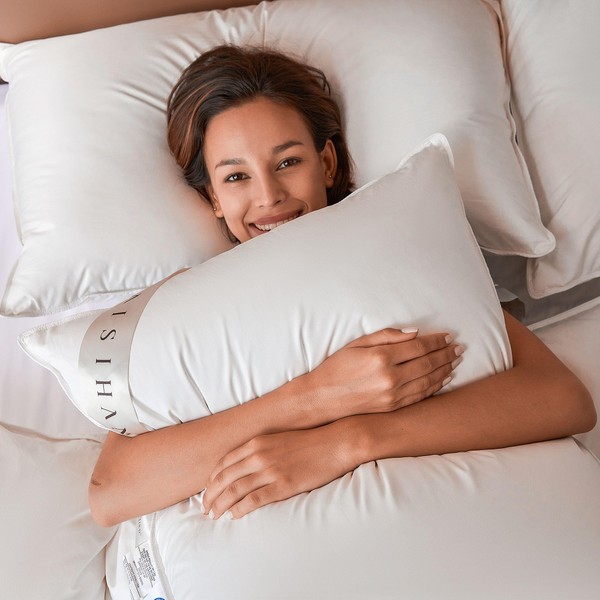 baisihan Premium Goose Down Pillows Standard Size - 700+ Fill