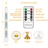 FPOO Flameless Taper Candles Flickering with Remote Timer, 4PCS Battery