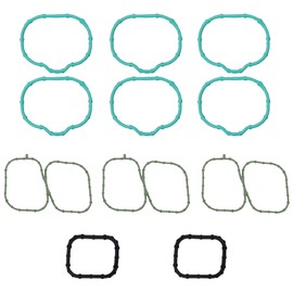 Wollvon Lower and Upper Intake Manifold Gasket Set MS 97118 AMS11821 Compatible with Ford Edge Flex Fusion Taurus X 3.5L, Lincoln MKS MKT 3.7L MKX MKZ 3.5L, Mazda 6 CX-9 CX-9 Mercury Sable 3.5L