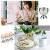 NOELAMOUR Egg Stand Egg Cup Egg Stand Stainless Steel Boiled