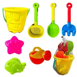 Juego de 7 Juguetes de Arena de Playa, Juguetes de Arena, Juguetes de Construcción de Castillo de Arena, Juego de Juguetes de Arena de Playa para Niños, Kit de Juguetes de Playa