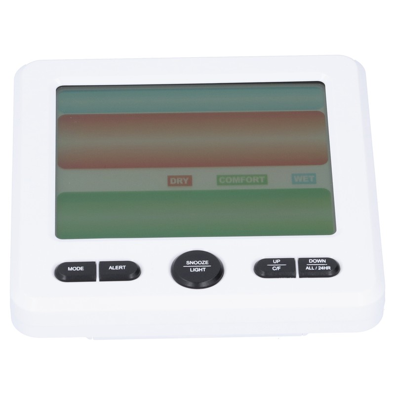 LCD Electronic Alarm Clock Temperature Humidity Monitoring Alarm for Indoor