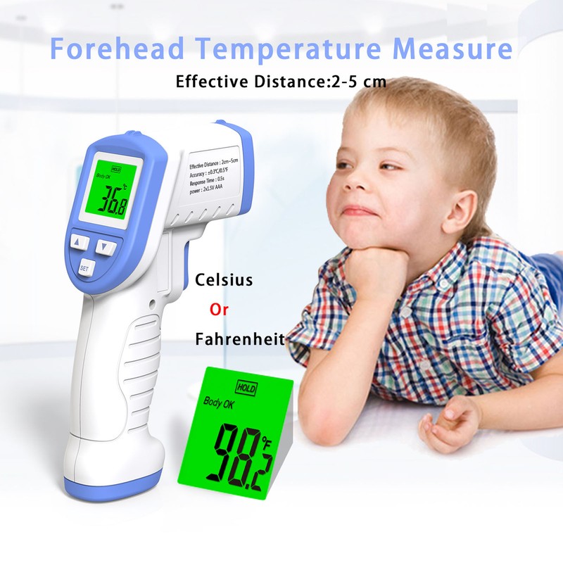 Infrared Thermometer Non Contact Cooking IR Temperature Gun 32.0℃~45℃ 89.6℉~113℉