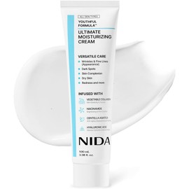 NIDA Youthful Formula Crema Hidratante Ultimate, 3.38 fl. oz. Centella Asiatica, Niacinamida, Ácido Hialurónico, Colágeno, Arrugas y Líneas Finas