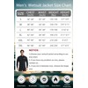 Lemorecn Adult’s 3mm Wetsuits Jacket Long Sleeve Neoprene Wetsuits Top(CA2031BLACK-XL)