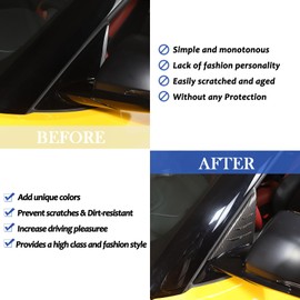 Fit for Toyota Supra GR A90 A91 MK5 2019-2022 Rearview Mirror Side Spoiler Trim Cover, Rearview Mirror Triangular Trim, Channel The Car Air, Reduce The Wind Noise Inside The Car (Carbon Fiber Pattern)
