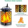 TomCare Solar Lanterns Outdoor Upgraded Flickering Flame Waterproof Hanging Lanterns