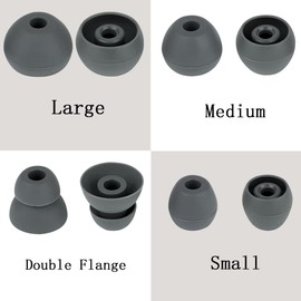 Replacement Eartips Earbuds Eargels Compatible with Powerbeats Pro Beats Wireless Earphone Headphones,4 Pairs (Dark Grey)