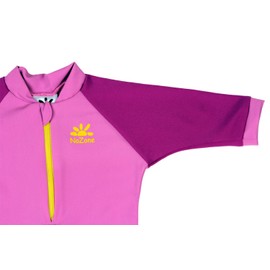 Nozone Fiji Sun - Bañador protector para bebé en tu elección de colores, UPF 50+, Bahama rosa/fucsia, 0-6 Meses