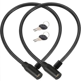 E Scooter Lock Pack of 2 Cable with Keys Steel 60 cm Lock for E Scooter Lock Scooter Lock E Scooter Lock E Scooter