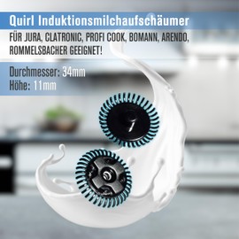 2 x Piebert whisk 39179 for induction milk frother compatible with Clatronic MS3326 MS3511 Springlane Mia Arendo 722302704 Jura 70920 Rommelsbacher MS650 Bomann MS361 MS376 Profi Cook PC-MS 10 32