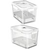 Toyosport 2 Pcs Airtight Bread Box, Bread Storage Container, Bread