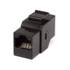Monoprice Cat6 Inline Coupler Type Keystone Jack, Black (107297)