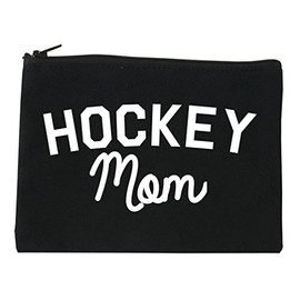 FASHIONISGREAT Hockey Mom Sports Cosmetic Makeup Bag Black Large