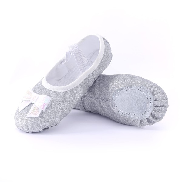 Girls Ballet Shoes Glitter Split-Sole Dance Slippers Toddler Kid Practice