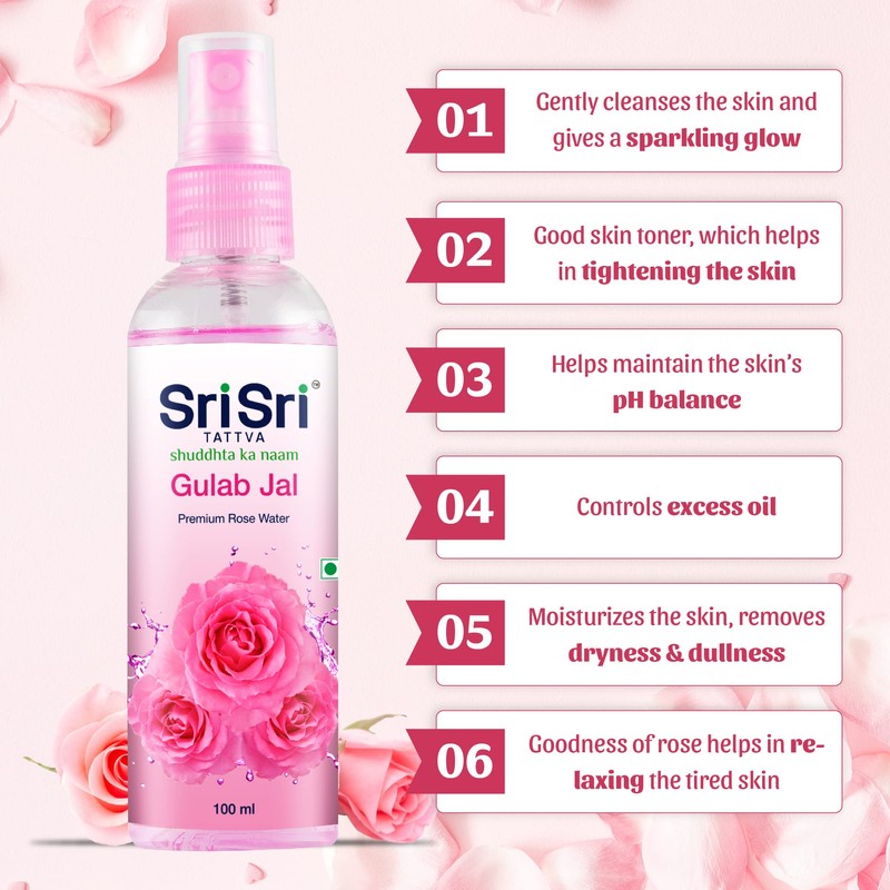 Sri Sri Ayurveda Gulab Jal, 100ml