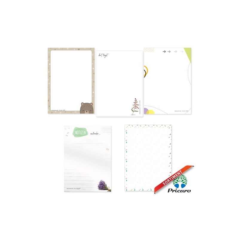 PRICARO Grizzly Bear A6 Notepad (Pack of 5)