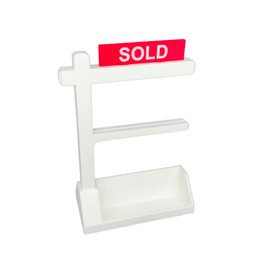 BnksChnl Realtor For Sale Business Card Display Holder With SOLD and FOR SALE Sign Riders