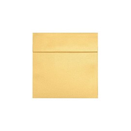 LUXPaper 8 x 8 Square Envelopes in 80 lb. Gold Metallic for 7 3/4 x 7 3/4 Cards, Mailing Wedding Invitations, Business Event Invites, and Thank You Notes, 250 Pack (Gold)