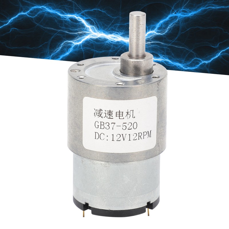 DC Motor 12V 12RPM Reducer Shaft SelfLocking Geared Motor for