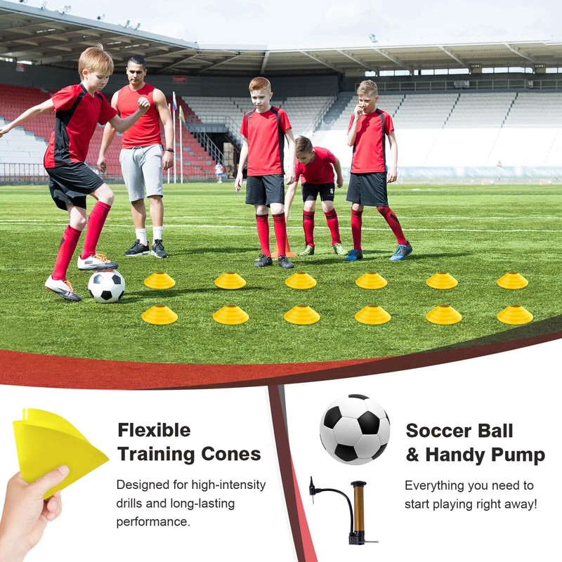 Portable Soccer Goal, Detachable 12x6 FT Soccer Goals Net for