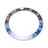 38mm Diameter Black Blue Watch Bezel Insert Base Ring White
