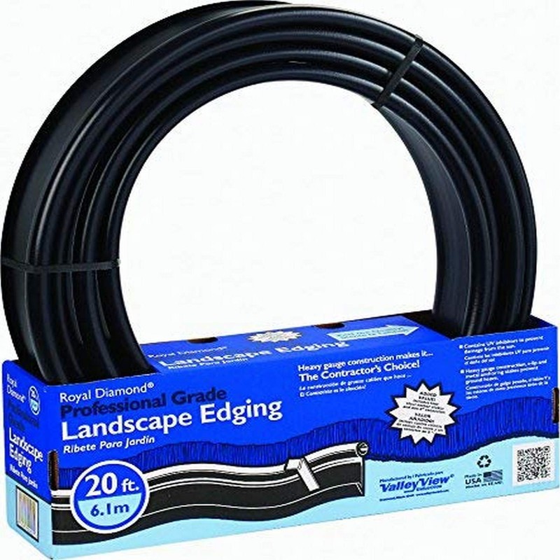 Royal Diamond PRO-20 20-Foot Professional Black Landscape Edging
