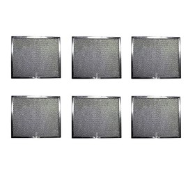 Aluminum Replacement Range Hood Filter 9-7/8 x 11-11/16 x 3/8 (6-Pack)