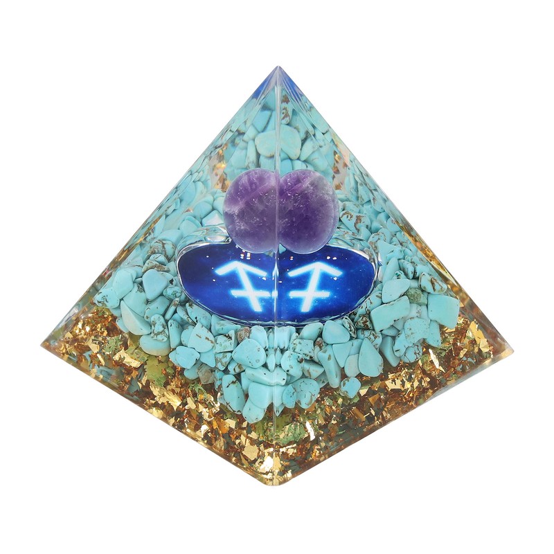 Constellation Pyramid Stone for Positive Energy Reduce Stress Chakra Resin