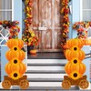 Thyle 2 Pack Fall Pumpkins Yard Signs with Stakes 28