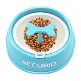 Slow Feeder Dog Bowl, Anti-Choking Puzzle Dog Food Bowls, Non Slip Interactive Dog Feeding Bowls for Healthy Eating, Prevents Puppy Overeating, Blue