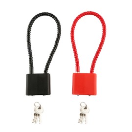 Tabanzhe 2PCS Steel Rope Padlocks with Keys,20cm Long Cable Heavy Duty Lock for Suitcase Luggage Gate Bicycle,Security Outdoor Lcok for Gym Locker Filing Cabinets Toolbox